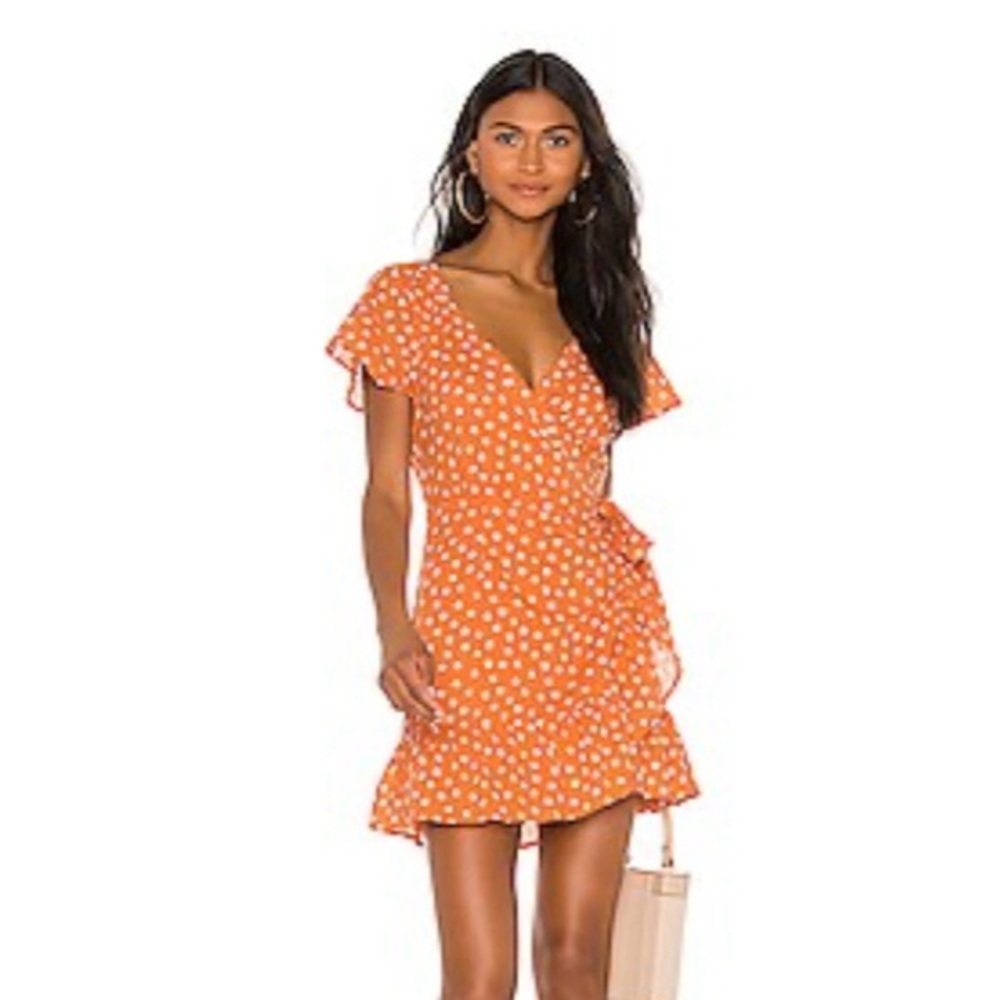 Cleobella Orange Wrap Dress